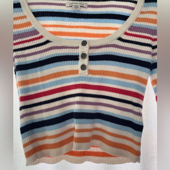 AMERICAN EAGLE WOMENS CROPPED LONG SLEEVE - Picture 3 of 5